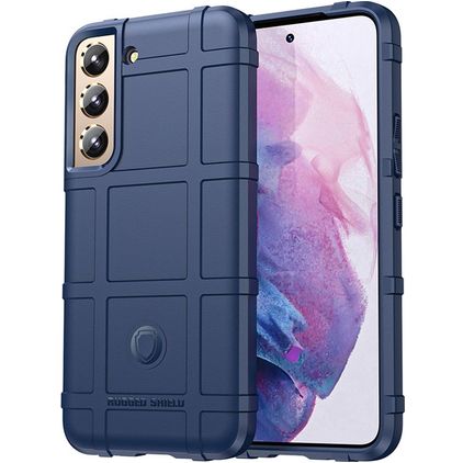 Mobigear Rugged Shield Samsung Galaxy S24 Hülle Flexibles TPU Backcover Stoßfest - Blau
