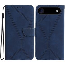 Mobigear Stitch iPhone Air Hülle Klapphülle Geldbörse - Blau