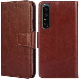 Mobigear Wallet Sony Xperia 1 IV Hülle Klapphülle Geldbörse - Braun