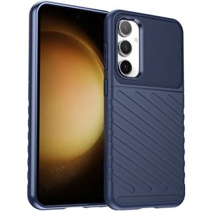 Mobigear Groove Samsung Galaxy S23 FE Hülle Flexibles TPU Backcover - Blau