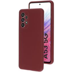 Mobiparts Samsung Galaxy A53 Silikon Backcover - Plum Red