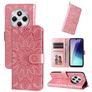Mobigear Sunflower Xiaomi Redmi 14C Hülle Klapphülle Geldbörse - Roségold