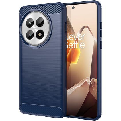 Mobigear Brushed Slim OnePlus 13 Hülle Flexibles TPU Backcover - Blau