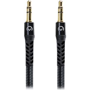 Mobilize Strong Nylon AUX 3.5mm auf AUX 3.5mm Kabel 1.5 Meter - Schwarz