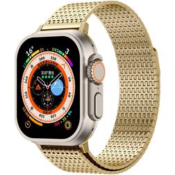Mobigear Premium Loop Milanaise Apple Watch Armband Magnetverschluss - 49/46/45/44 mm - Gold