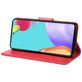 Mobigear Flowers Samsung Galaxy A33 Hülle Klapphülle Geldbörse - Rot