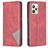 Mobigear Rhombus Slim Realme C35 Hülle Klapphülle - Rot
