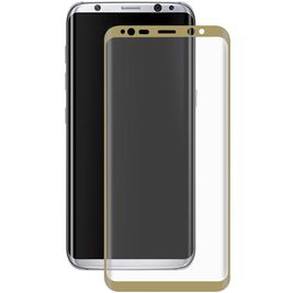 Mobigear Curved Samsung Galaxy S8 Plus Panzerglas Gehärtetes Glas Displayschutz - Gold