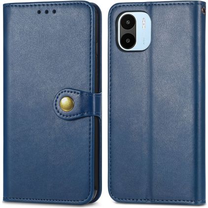 Mobigear Snap Button Xiaomi Redmi A1 4G Hülle Klapphülle Geldbörse - Blau