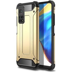Mobigear Outdoor Xiaomi Mi 10T Pro Hülle Hardcase Backcover Stoßfest - Gold