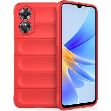 Mobigear Bumpy OPPO A17 Hülle Flexibles TPU Backcover - Rot