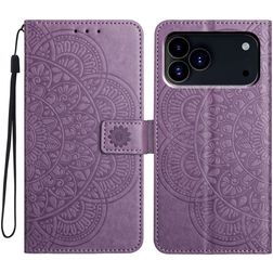 Mobigear Mandala iPhone 18 Pro Max Klapphülle Portemonnaie - Lila