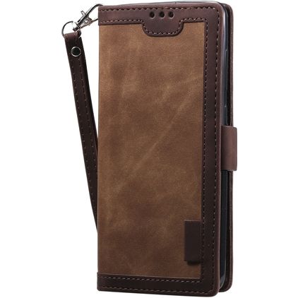 Mobigear Two Tone Huawei P40 Klapphülle Portemonnaie - Braun