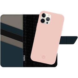 Valenta Snap Luxe iPhone 12 Pro Max Hülle Abnehmbare 2in1 Klapphülle Geldbörse - Schwarz / Pink
