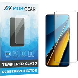 Mobigear Premium POCO X6 Panzerglas Gehärtetes Glas Displayschutz - Hüllenfreundlich - Schwarz