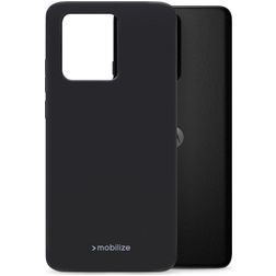 Mobilize Rubber Gelly Motorola Edge 40 Neo Hülle Flexibles TPU Backcover - Matt Black