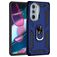 Mobigear Armor Ring Motorola Edge 30 Pro Hülle Hardcase Backcover Stoßfest mit Ringhalter - Blau