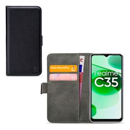 Mobilize Classic Gelly Wallet Realme C35 Hülle Klapphülle Geldbörse - Schwarz
