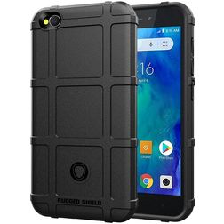 Mobigear Rugged Shield Xiaomi Redmi Go Hülle Flexibles TPU Backcover Stoßfest - Schwarz