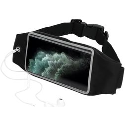 Mobiparts Comfort Fit Belt Handyhalterung Joggen iPhone 11 Pro Max Sporthülle Neopren Gürtel - Schwarz