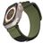 Mobigear Outdoor Nylon Apple Watch Armband Klettverschluss - 42/41/40/38 mm - Armeegrün