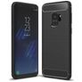 Mobigear Brushed Slim Samsung Galaxy S9 Hülle Flexibles TPU Backcover - Schwarz