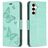 Mobigear Butterfly Samsung Galaxy S23 FE Hülle Klapphülle Geldbörse - Grün
