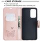 Mobigear Pressed Butterfly Bookcase Case Rose Gold Samsung Galaxy A52