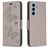 Mobigear Butterfly Samsung Galaxy A54 Klapphülle Portemonnaie - Grau