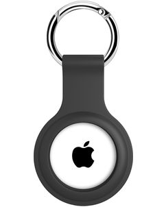 Xccess Keychain Apple AirTag Hülle Flexibles Silikon Schlüsselanhänger - Schwarz