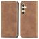 Mobigear Retro Slim Samsung Galaxy S25 Hülle Klapphülle Geldbörse - Braun