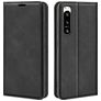 Mobigear Retro Slim Sony Xperia 5 IV Klapphülle Portemonnaie - Schwarz