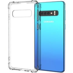 Mobigear Cushion Durchsichtig Samsung Galaxy S10 Hülle Flexibles TPU Backcover Stoßfest - Transparent