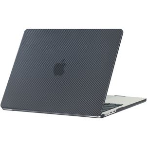 Mobigear Carbon MacBook Air 15 Zoll (2023-2026) Hardcase Hülle MacBook Case - Schwarz - Model A2941 / A3114 / A3241 / A3448