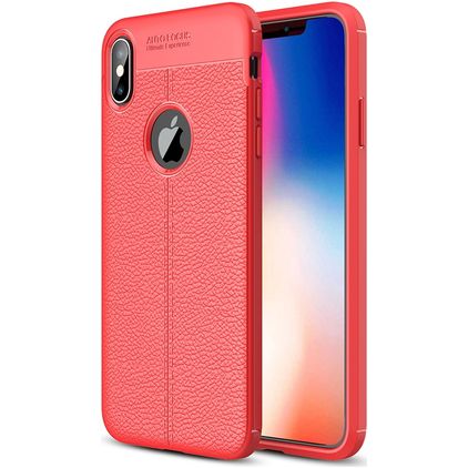 Mobigear Luxury iPhone XS Max Hülle Flexibles TPU Backcover - Rot