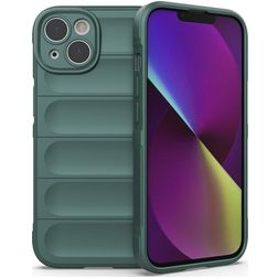 Mobigear Bumpy iPhone 14 Hülle Flexibles TPU Backcover - Grün