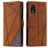 Mobigear Rhombus Samsung Galaxy Xcover 7 Hülle Klapphülle Geldbörse - Braun