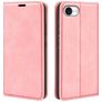 Mobigear Retro Slim iPhone 16e Hülle Klapphülle Geldbörse - Pink