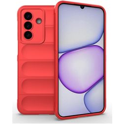 Mobigear Bumpy Samsung Galaxy A27 Hülle Flexibles TPU Backcover - Rot