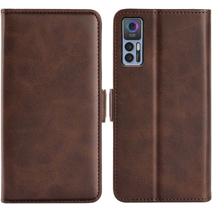 Mobigear Slim Magnet TCL 30 Hülle Klapphülle Geldbörse - Braun