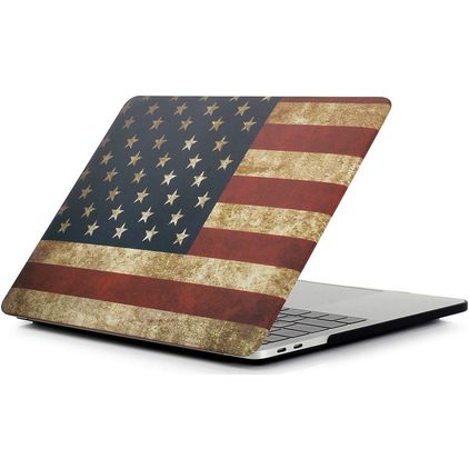Mobigear Design MacBook Pro 15 Zoll (2016-2019) Hardcase Hülle MacBook Case - US Flag - Model A1707 / A1990