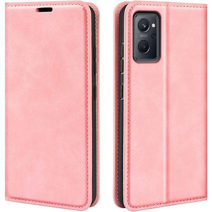 Mobigear Retro Slim Realme 9i Hülle Klapphülle Geldbörse - Pink
