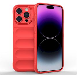 Mobigear Bumpy iPhone 15 Pro Max Hülle Flexibles TPU Backcover - Rot