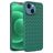 Mobigear Woven iPhone 14 Plus Hülle Flexibles TPU Backcover - Grün