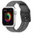 Mobigear Dashed Silikon Apple Watch Armband Dornschließe - 42/41/40/38 mm - Grau