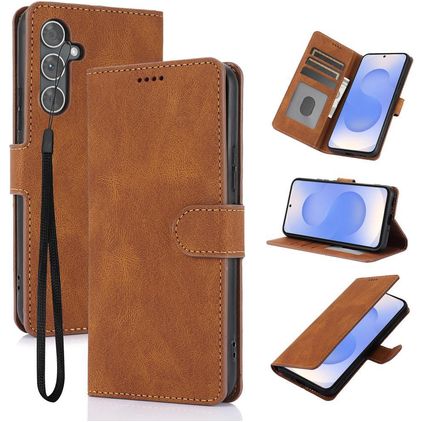 Mobigear Wallet Samsung Galaxy S26 Hülle Klapphülle Geldbörse - Braun