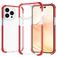 Mobigear Full Bumper iPhone 14 Pro Max Hülle Hardcase Backcover Stoßfest - Transparent / Rot