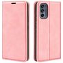 Mobigear Retro Slim Motorola Moto G62 Hülle Klapphülle Geldbörse - Pink