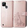Mobigear Clover Realme C21Y Hülle Klapphülle Geldbörse - Roségold