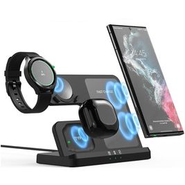 Mobigear Galaxy Dock QI-Ladestation für Smartphone / Galaxy Buds und Galaxy Watch - Schwarz